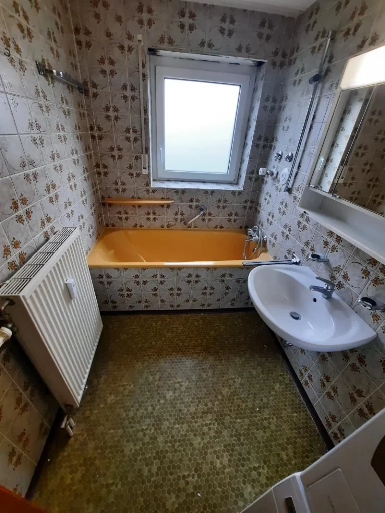Wanne raus, Dusche rein vorher